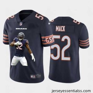 Chicago Bears 52 Khalil Mack Nike Player Signature Moves 2 Vapor Limited NFL Jersey Navy Blue
