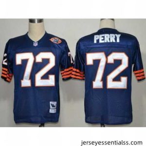 Chicago Bears 72 William Perry Blue Throwback NFL Jerseys