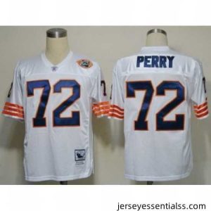 Chicago Bears 72 William Perry White Throwback NFL Jerseys