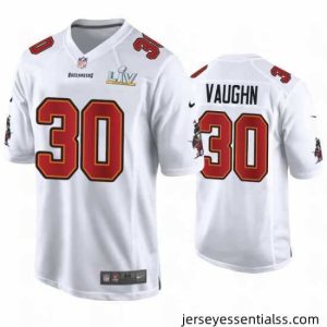 Ke'Shawn Vaughn Buccaneers White Super Bowl Lv Game Fashion Jersey