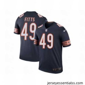 Kylie Fitts Chicago Bears #49 Color Rush Legend Nike Jersey Navy