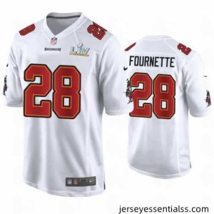 Leonard Fournette Buccaneers White Super Bowl Lv Game Fashion Jersey