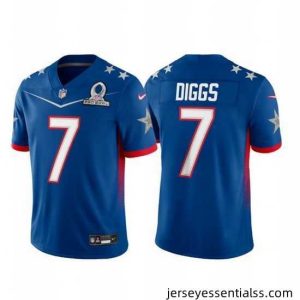 2022 NFL Pro Bowl Dallas Cowboys #7 Trevon Diggs NFC Blue Jersey