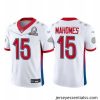 2022 NFL Pro Bowl Kansas City Chiefs 15 Patrick Mahomes AFC White Jersey