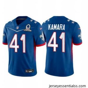 2022 NFL Pro Bowl New Orleans Saints 41 Alvin Kamara NFC Blue Jersey