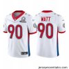 2022 NFL Pro Bowl Pittsburgh Steelers 90 T J Watt AFC White Jersey