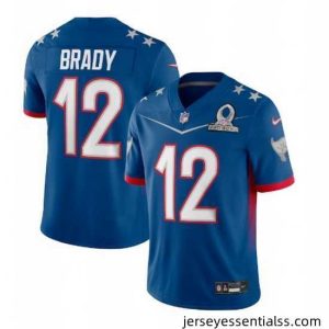 2022 NFL Pro Bowl Tampa Bay Buccaneers #12 Tom Brady NFC Blue Jersey