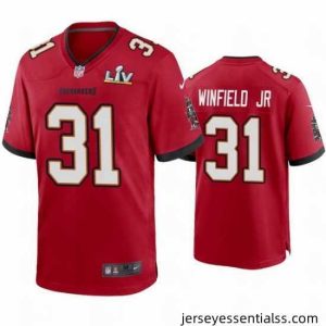 Antoine Winfield Jr. Buccaneers Red Super Bowl Lv Game Jersey