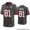 Antonio Brown Buccaneers Pewter Super Bowl Lv Game Jersey