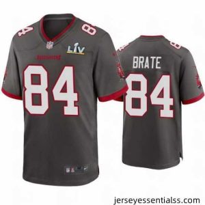 Cameron Brate Buccaneers Pewter Super Bowl Lv Game Jersey