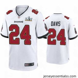 Carlton Davis Buccaneers White Super Bowl Lv Game Jersey