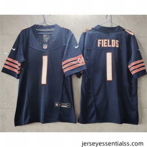 Chicago Bears 1 Justin Fields Navy 2023 F.U.S.E Vapor Untouchable Limited Stitched Football Jersey
