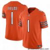Chicago Bears 1 Justin Fields Orange 2023 F.U.S.E  Vapor Untouchable Limited Stitched Football Jersey