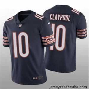 Chicago Bears 10 Chase Claypool Navy Vapor Untouchable Limited Stitched Football Jersey