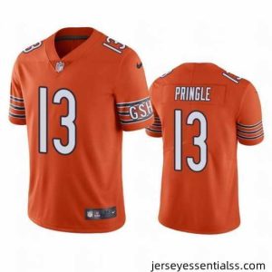 Chicago Bears 13 Byron Pringle Orange Vapor Untouchable Limited Stitched Football Jersey