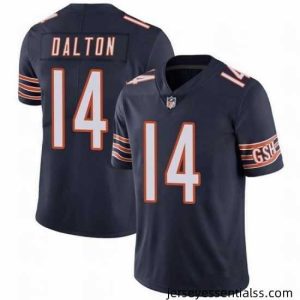 Chicago Bears 14 Andy Dalton Navy Vapor untouchable Limited Stitched Jersey