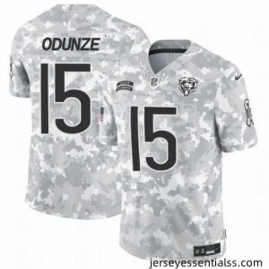 Chicago Bears 15 Rome Odunze 2024 F.U.S.E Arctic Camo Salute To Service Limited Stitched Football Jersey