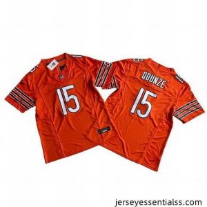 Chicago Bears 15 Rome Odunze Orange 2024 Draft F.U.S.E  Vapor Stitched Football Jersey