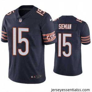 Chicago Bears 15 Trevor Siemian Navy Vapor Untouchable Limited Stitched Jersey