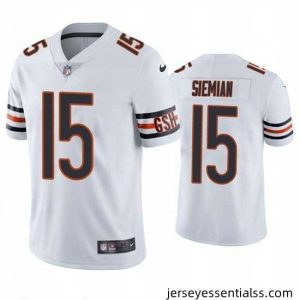 Chicago Bears 15 Trevor Siemian White Vapor Untouchable Limited Stitched Jersey