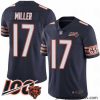 Chicago Bears 17 Anthony Miller Navy Blue Team Color 100th Season Limited Football Jersey