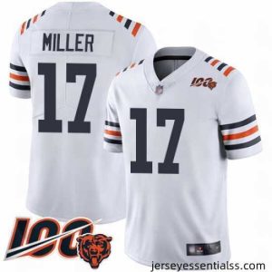 Chicago Bears 17 Anthony Miller White 100th Season Limited Football Jersey