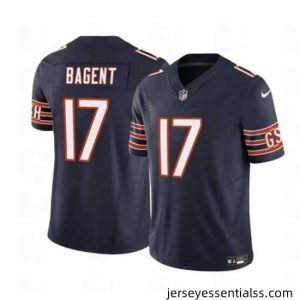 Chicago Bears 17 Tyson Bagent Navy 2023 F.U.S.E  Vapor Untouchable Limited Stitched Football Jersey