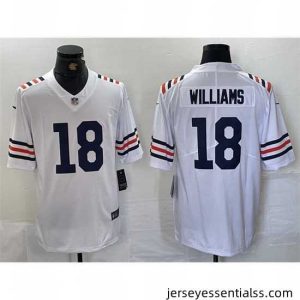 Chicago Bears 18 Caleb Williams White 2024 Draft Vapor Stitched Football Jersey