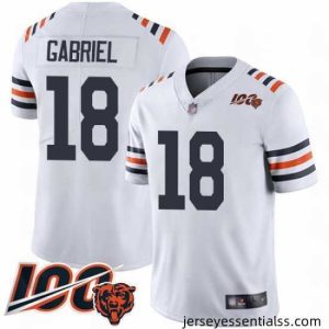 Chicago Bears 18 Taylor Gabriel White 100th Season Limited Football Jersey