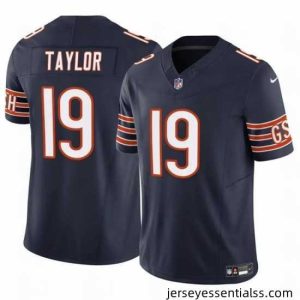 Chicago Bears 19 Tory Taylor Navy 2023 F.U.S.E  Vapor Stitched Football Jersey