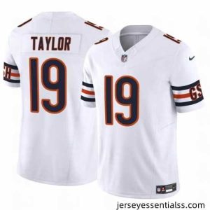 Chicago Bears 19 Tory Taylor White 2023 F.U.S.E  Vapor Stitched Football Jersey