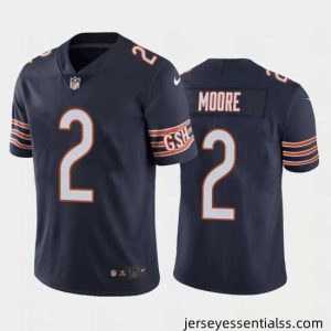 Chicago Bears 2 D J  Moore Navy Vapor Untouchable Stitched Football Jersey