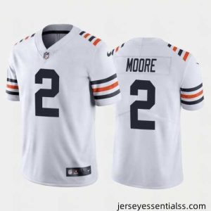 Chicago Bears 2 D J  Moore White Limited Stitched Football Jersey