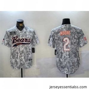 Chicago Bears 2 DJ Moore 2024 Arctic Camo Salute To Service Stitched Baseball Jersey