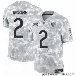 Chicago Bears 2 DJ Moore 2024 F.U.S.E Arctic Camo Salute To Service Limited Stitched Football Jersey