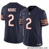 Chicago Bears 2 DJ Moore Navy 2024 F.U.S.E  With 1 Star C Patch Vapor Untouchable Limited Stitched Football Jersey
