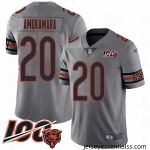 Chicago Bears 20 Prince Amukamara Limited Silver Inverted Legend 100th Season Football Jersey