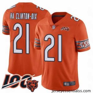 Chicago Bears 21 Ha Ha ClintonDix Orange Alternate 100th Season Limited Football Jersey