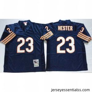 Chicago Bears 23 Devin Hester Navy M&N Throwback Jersey