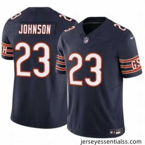 Chicago Bears 23 Roschon Johnson Navy 2023 F.U.S.E  Vapor Stitched Football Jersey