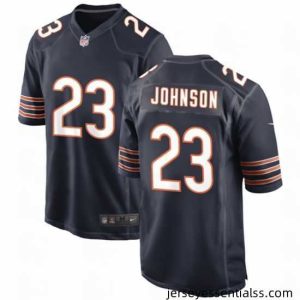 Chicago Bears 23 Roschon Johnson Navy Stitched Game Jersey