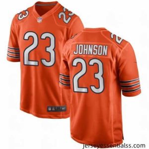 Chicago Bears 23 Roschon Johnson Orange Stitched Game Jersey