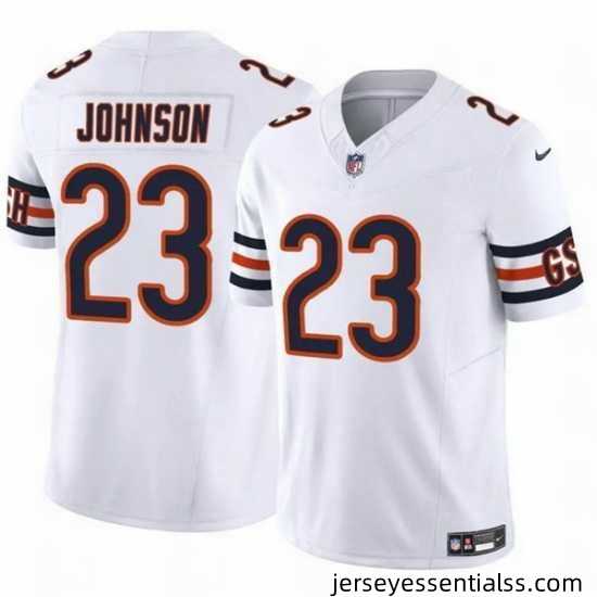 Men-Chicago-Bears-23-Roschon-Johnson-White-2023-F-U-S-E-Vapor-Stitched-Football-Jersey-883136_21768_550X550
