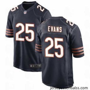 Chicago Bears 25 Darrynton Evans Navy Stitched Game Football Jersey