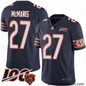 Chicago Bears 27 Sherrick McManis Navy Blue Team Color 100th Season Limited Football Jersey