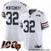 Chicago Bears 32 David Montgomery White 100th Season Limited Football Jersey