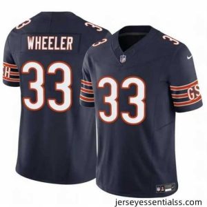 Chicago Bears 33 Ian Wheeler Navy 2023 F.U.S.E  Vapor Stitched Football Jersey