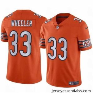 Chicago Bears 33 Ian Wheeler Orange Vapor Stitched Football Jersey