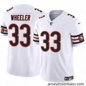 Chicago Bears 33 Ian Wheeler White 2023 F.U.S.E  Vapor Stitched Football Jersey