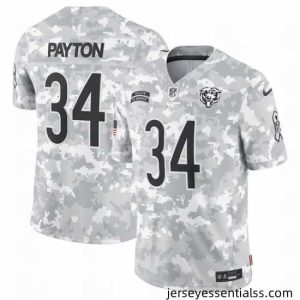 Chicago Bears 34 Walter Payton 2024 Arctic Camo Salute To Service Limited Stitched Football Jersey